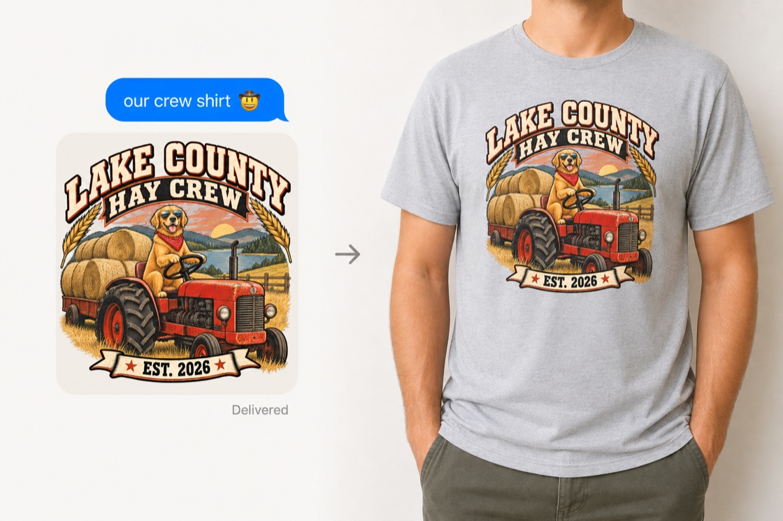 How to print a ChatGPT or Gemini design on a real shirt